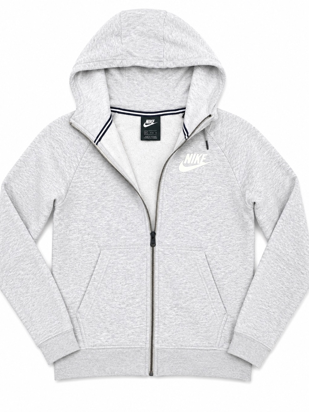 Nike Light Gray Full-Zip Hoodie Jacket
